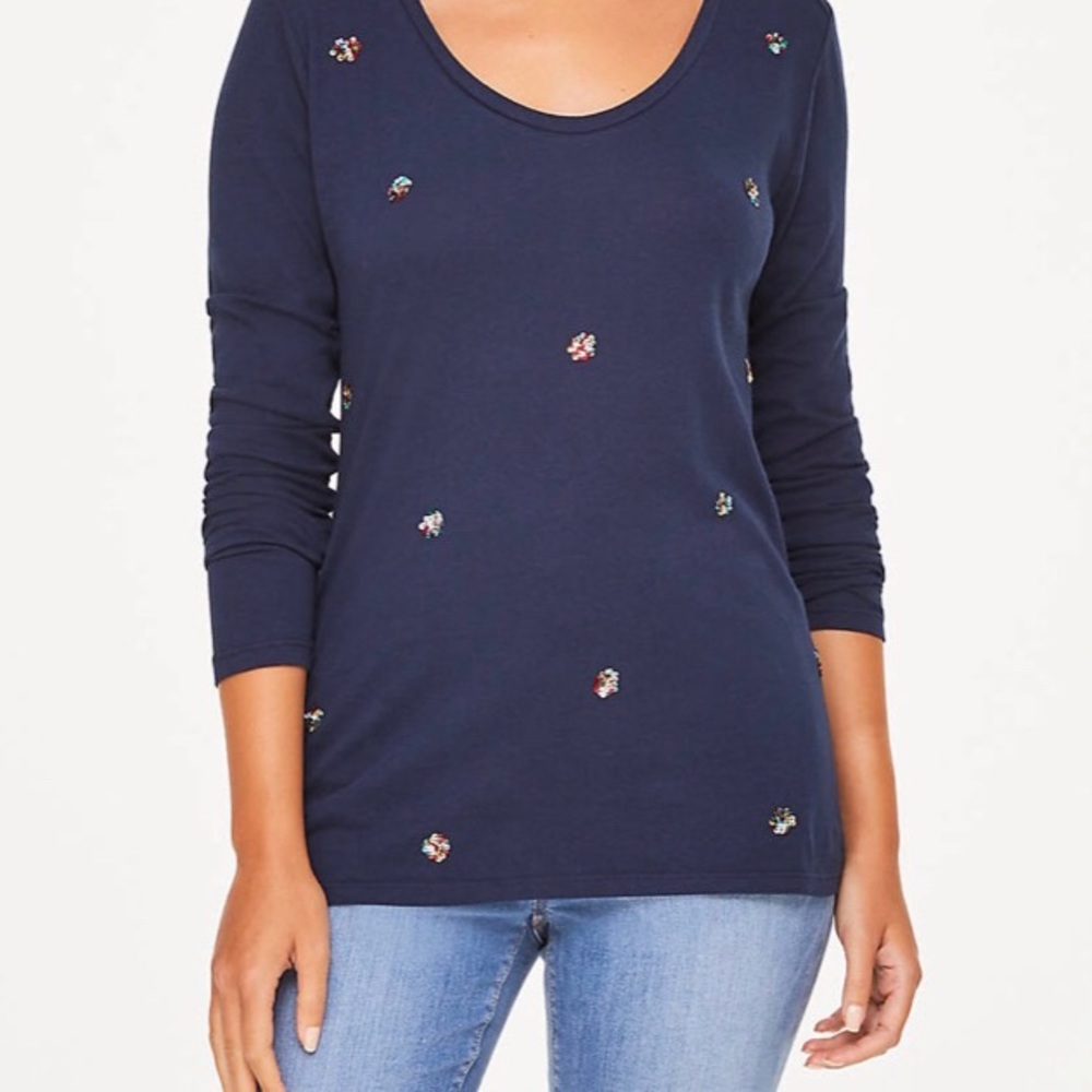 Sequins Dotted Long Sleeve Tee